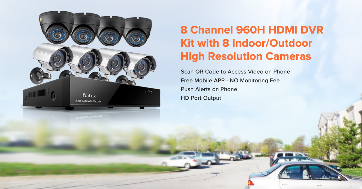 960h security cameras system