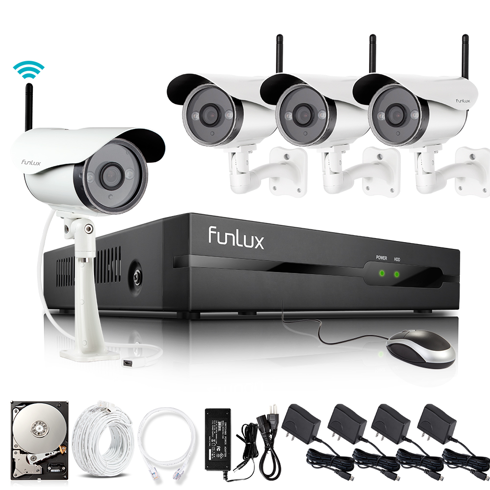 4 channel security camera system with 1 TB hdd 