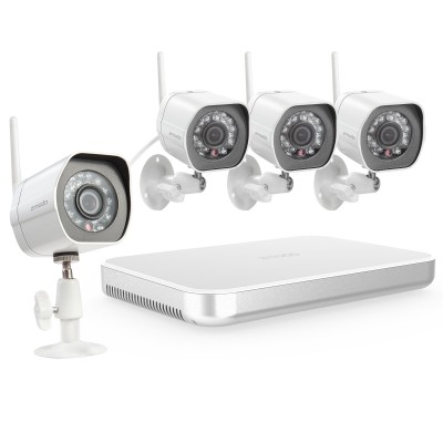 Zmodo 4Channel 720p Wireless NVR System with 4 HD WiFi IP Cameras&500GB HD(Refurbished)